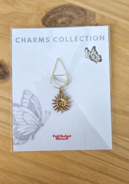 Charm pour enveloppe - Soleil doré