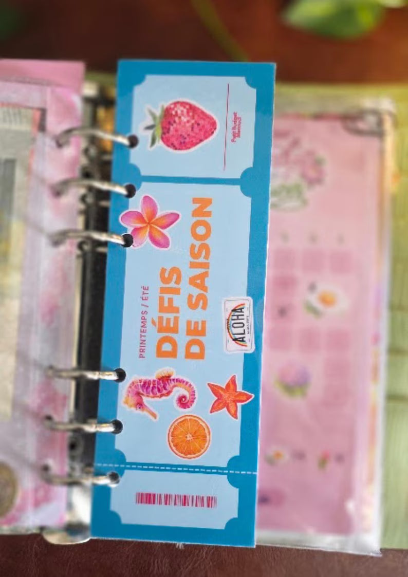 Marque-page pour classeur A6